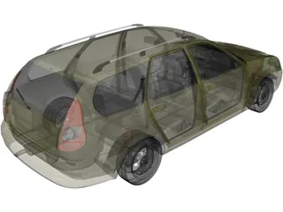 Lada Priora 2172 (2009) 3D Model preview