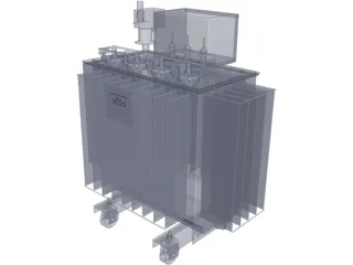 Power Transformer 160kVA 3D Model preview