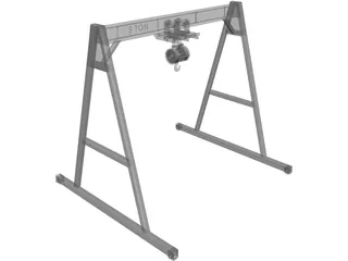 Overhead Crane 5T 3D Model preview