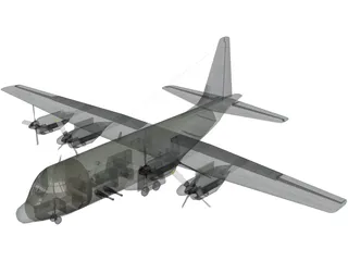 Lockheed AC-130 3D Model preview