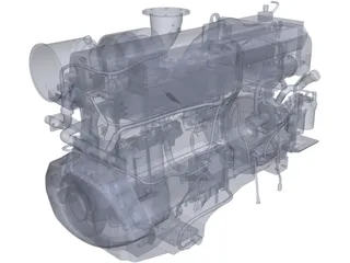 Volvo D16MH Engine 3D Model preview