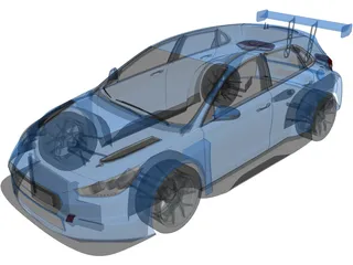 Hyundai i30N [TCR] (2018) 3D Model preview