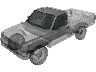 Toyota Hilux (1988) 3D Model preview