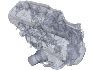 Honda CBR600 F4i Engine 3D Model preview