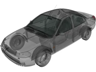Ford Mondeo Sedan (1996) 3D Model preview