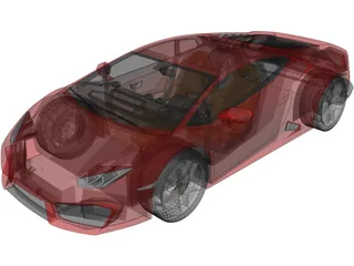 Lamborghini Huracan LP580-2 (2017) 3D Model preview