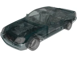 Mercedes-Benz CL600 (1998) 3D Model preview