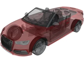 Audi S3 Convertible (2015) 3D Model preview