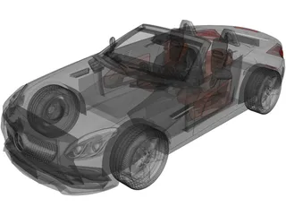 Mercedes-Benz SLC (2017) 3D Model preview