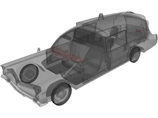 Pontiac Bonneville Ambulance (1963) 3D Model preview