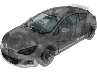 Vauxhall Astra VXR (2012) 3D Model preview