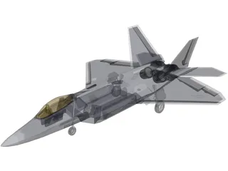 F-22A Raptor 3D Model preview