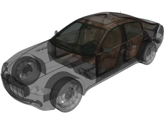 Maserati Quattroporte (2004) 3D Model preview