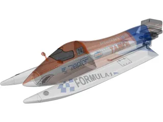 Power Boat 3D Model preview