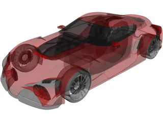 Toyota FT-1 Supra Concept (2014) 3D Model preview