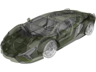 Lamborghini Sian FKP 37 (2020) 3D Model preview