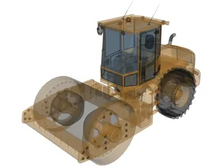 Soil Road Roller 3D Model preview