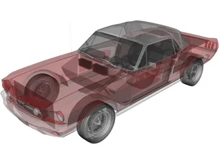 Ford Mustang Soft Top (1967) 3D Model preview