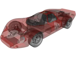 Ford P68 GT (1986) 3D Model preview