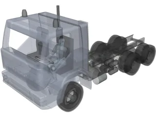 Iveco AD380T 6?6 3820 Chassis 3D Model preview