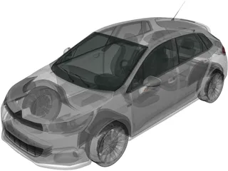 Citroen C4 (2011) 3D Model preview