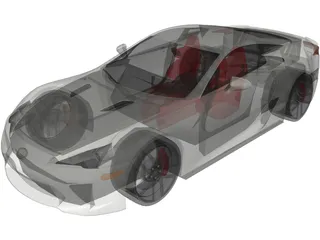Lexus LFA (2012) 3D Model preview