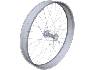 Fatbike Rim Rear 3D Model preview