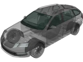 Skoda Octavia Combi (2017) 3D Model preview