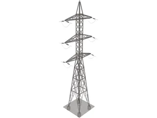 Electricity Pylon 3D Model preview