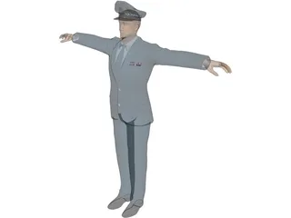USAF Officer 3D Model preview