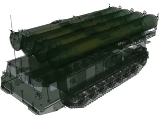 SA-12a-23a Gladiator TELAR 3D Model preview