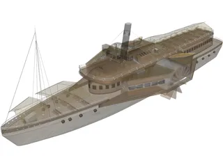 Boat 3D Model preview