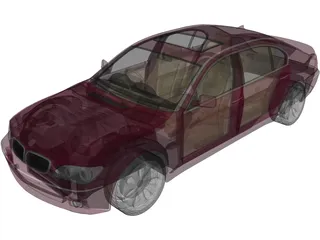 BMW 740Li (2006) 3D Model preview