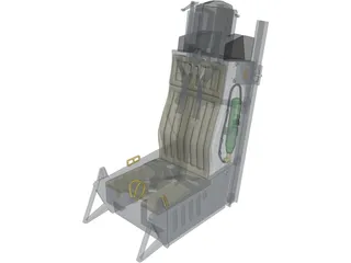 Aces II Seat 3D Model preview