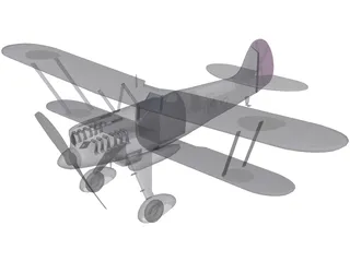 Heinkel He 51 3D Model preview