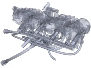 Honda CBR 600 RR Engine Intake 3D Model preview