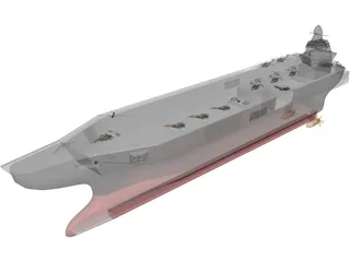 INS Vishal Super Carrier 3D Model preview