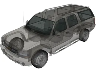 Chevrolet Suburban LT (2005) 3D Model preview