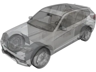 BMW X3 (2015) 3D Model preview