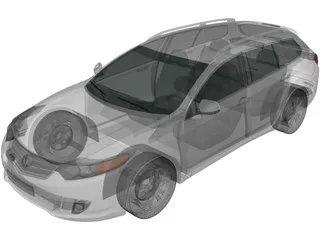 Honda Accord Tourer (2009) 3D Model preview