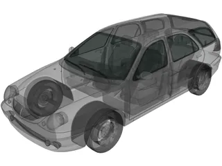 Lancia Lybra Wagon (1999) 3D Model preview
