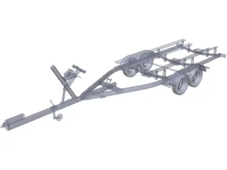 Boat Trailer 3D Model preview