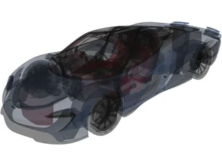 McLaren Speedtail (2018) 3D Model preview