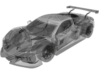 Chevrolet Corvette C8R (2020) 3D Model preview