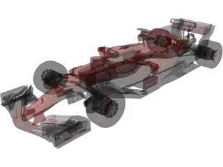 Ferrari SF70H F1 3D Model preview