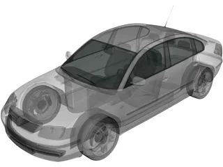 Volkswagen Passat B5 Sedan (1997) 3D Model preview