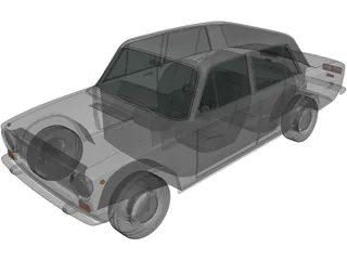 Fiat 124 (1966) 3D Model preview