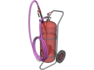 Foam Extinguisher 50L 3D Model preview
