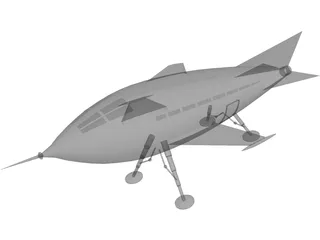Pulp Starship 3D Model preview
