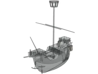 Ship 3D Model preview